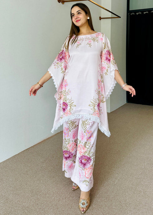 Pink Festive Kaftaan Set